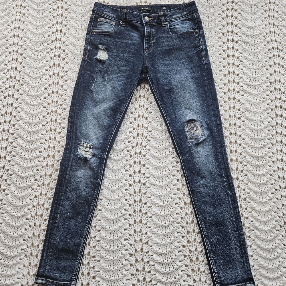 Miss Me Standard Skinny Distressed Jeans Size 26